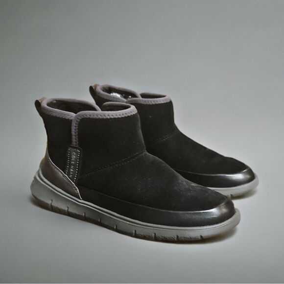 Cole Haan Women's Generation Zerogrand Black Suede Ankle Boots - Picture 2 of 16